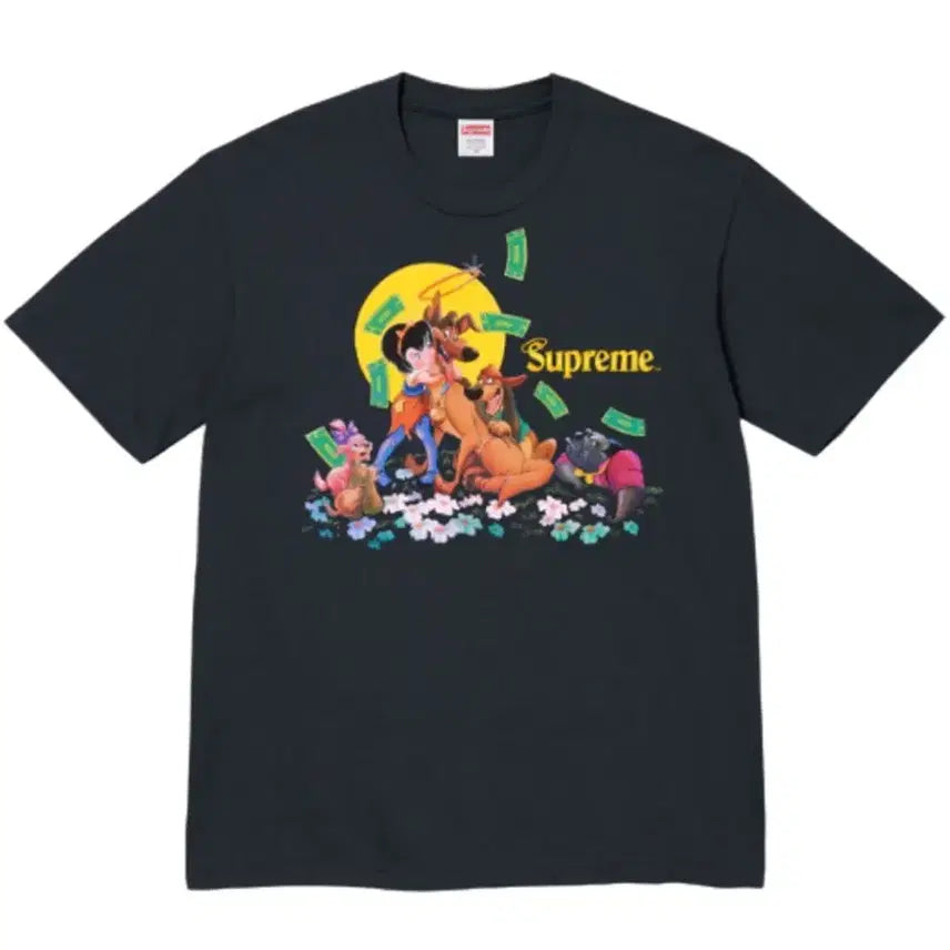 [BUNJANG] Supreme All Dogs Go To Heaven T-Shirt Navy / 슈프림 올 독스 고 투 헤븐 티셔츠 네이비 - 25FW