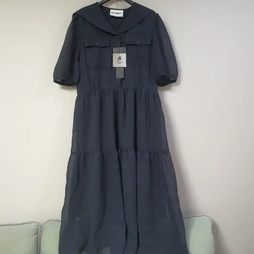 [BUNJANG] Karl Lagerfeld Check Long Dress / 새제품) 칼라거펠트 체크 롱 원피스 55