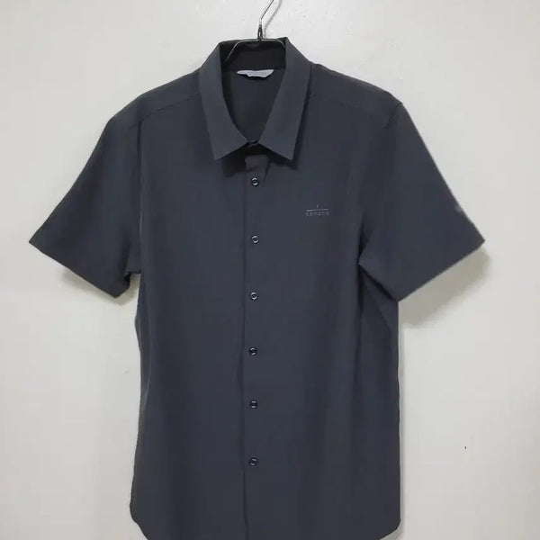 [BUNJANG] Comodo Men's Short Sleeve Shirt Charcoal / 코모도 남성 반팔 셔츠 차콜.260702