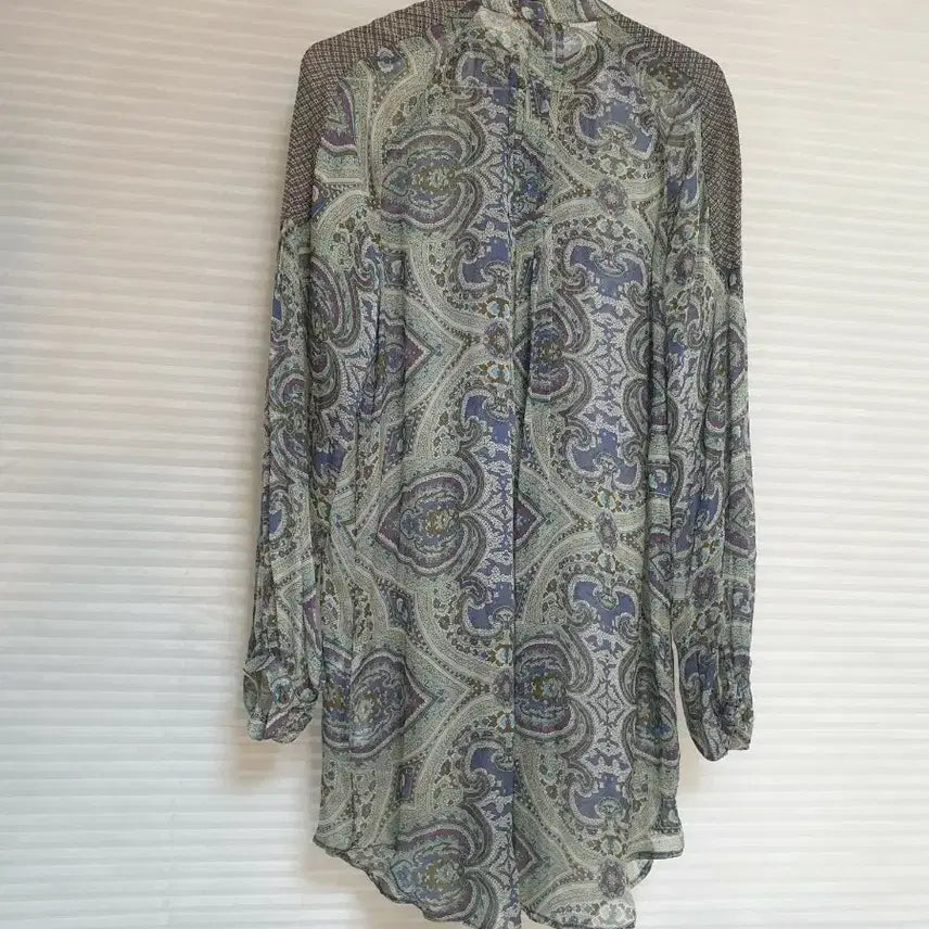 [BUNJANG] Zara Spain 100% Silk Ethnic Pattern Blouse / 스페인산 자라 에스닉패턴  고퀄실크100 블라우스