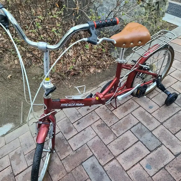 [BUNJANG] Titicaca Walker 20-inch Folding Mini Velo Bicycle / 티티카카 워커 7단 20인치 접이식 미니벨로 보조바퀴 자전거 초등-성인