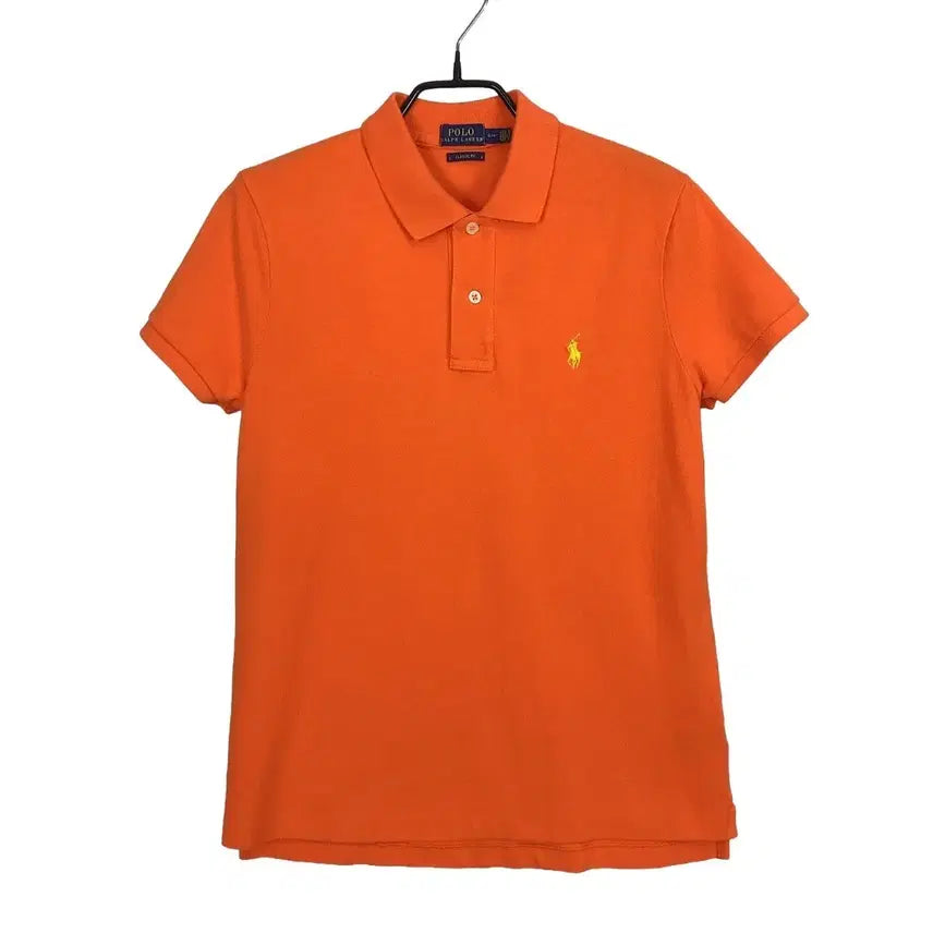 [BUNJANG] Polo Ralph Lauren Women's Classic Fit Short Sleeve Polo Shirt - Orange, Size S / 폴로 랄프로렌 반팔 카라티셔츠 여성S
