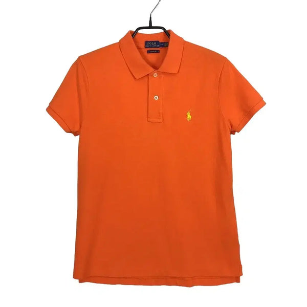[BUNJANG] Polo Ralph Lauren Women's Classic Fit Short Sleeve Polo Shirt - Orange, Size S / 폴로 랄프로렌 반팔 카라티셔츠 여성S