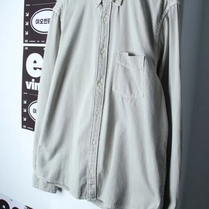 [BUNJANG] Zara Washed Plain Shirt Beige (XL-2XL) / (XL-2XL) 자라 셔츠 남방 새상품 워싱 베이지 무지-H34495