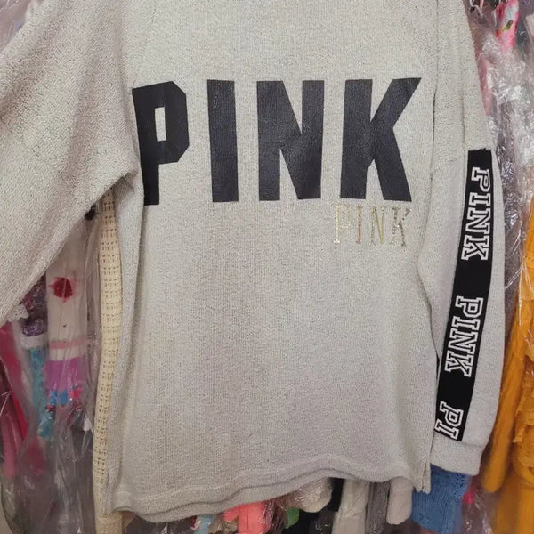 [BUNJANG] Victoria's Secret Pink Sweatshirt Melange Grey / 핑크 스웻셔츠 멜란지 그레이 빅토리아시크릿
