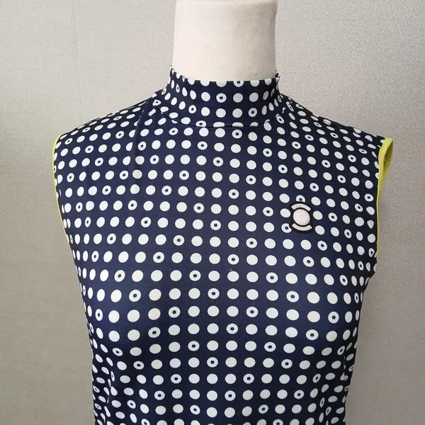 [BUNJANG] W.Angle Women's Polka Dot Sleeveless Golf Top / 와이드앵글 여성 골프웨어 도트 민소매  새것