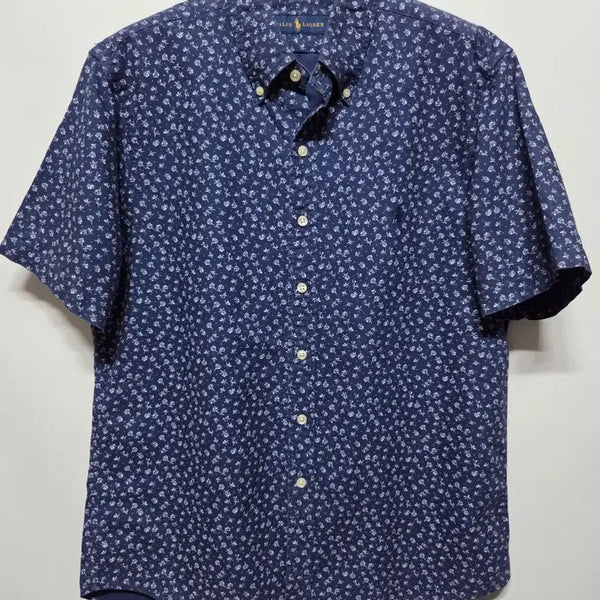 [BUNJANG] Polo Ralph Lauren Short Sleeve Shirt Floral Navy M / (M)  폴로 랄프로렌 반팔 셔츠 꽃무늬 네이비