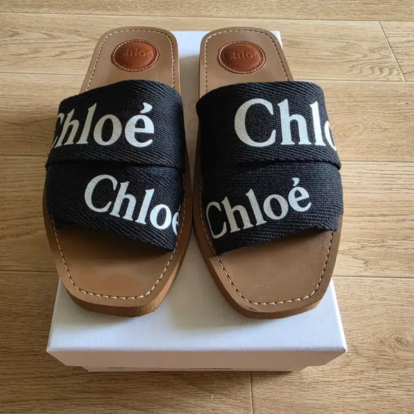 [BUNJANG] Chloé Woody Flat Mule Sandals Black Size 37 / 끌로에 우디 슬리퍼 블랙 37
