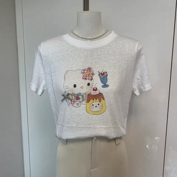 [BUNJANG] Hello Kitty Short Sleeve T-Shirt / 헬로키티 반팔 티셔츠