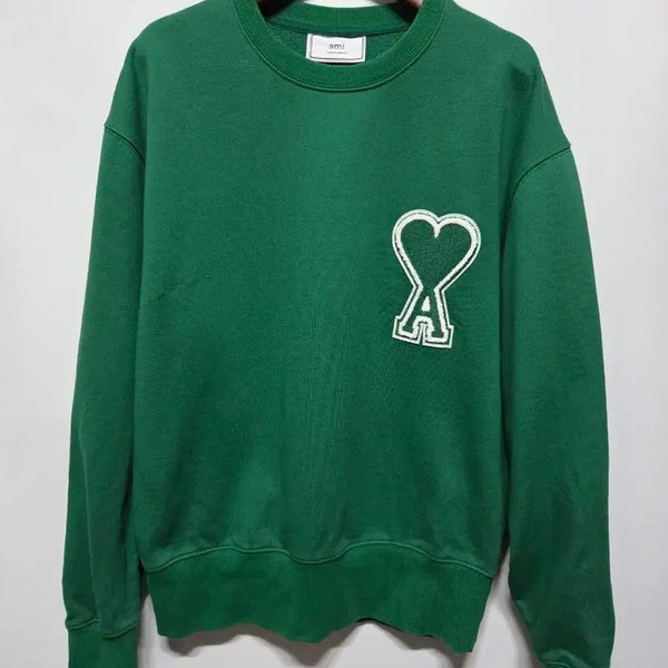 [BUNJANG] AMI Paris Green Sweatshirt (Men's M) / (M)  정품) 아미 그린 스웻셔츠