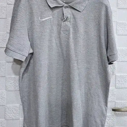 [BUNJANG] Nike Cotton Short Sleeve T-Shirt Gray L / (P)나이키 카라 반팔티 그레이 L