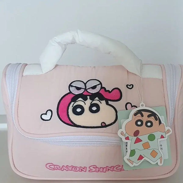 [BUNJANG] Crayon Shin-chan Crayon Shin-chan Pink Pouch / 크레용신짱 짱구 파우치 핑크 새상품