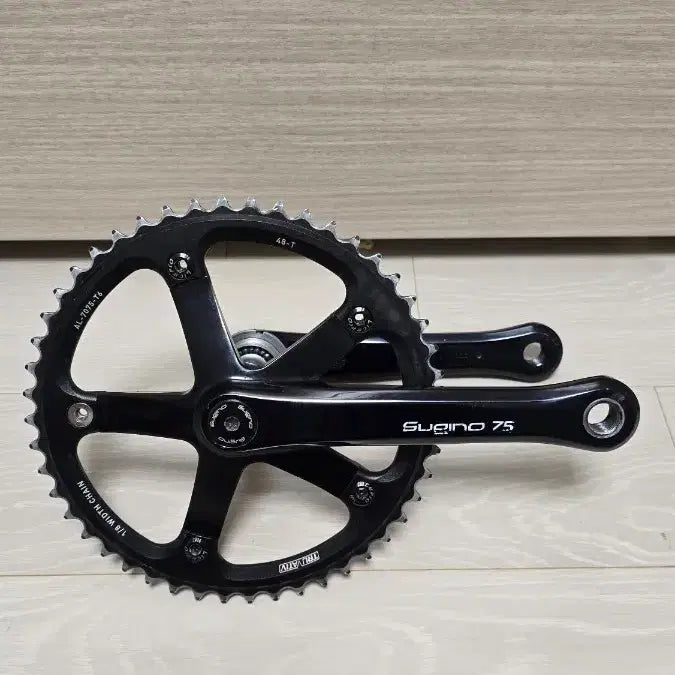 [BUNJANG] Sugino 75 Black Crankset with Omnium Chainring / 스기노75 블랙 크랭크셋 판매합니다.급처