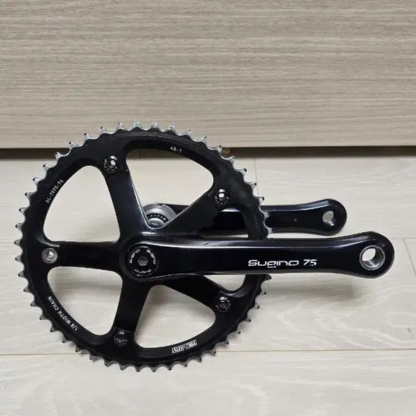 [BUNJANG] Sugino 75 Black Crankset with Omnium Chainring / 스기노75 블랙 크랭크셋 판매합니다.급처