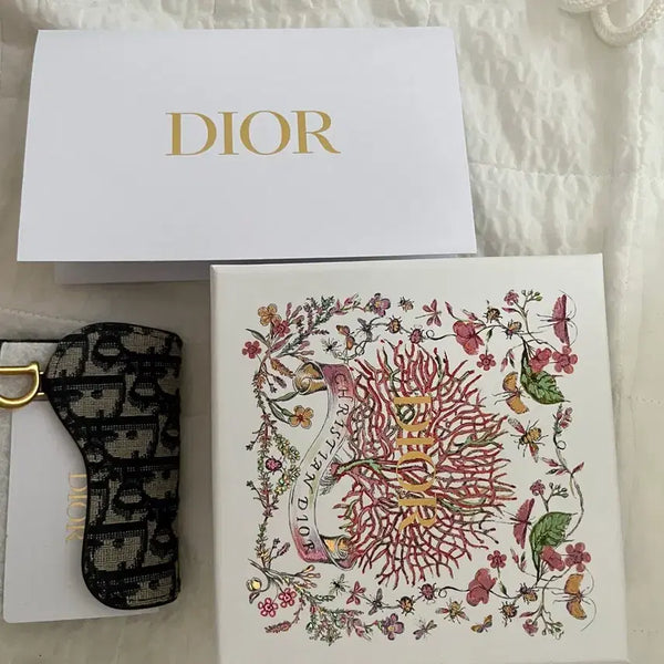 [BUNJANG] Dior Saddle Bloom Oblique Jacquard Flap Wallet / 디올 새들 플랩 지갑