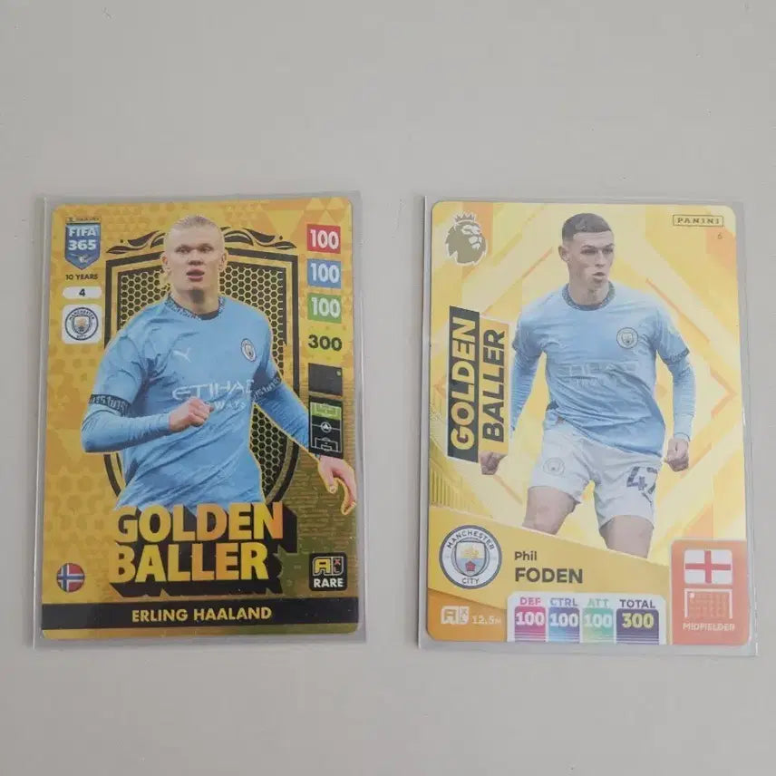 [BUNJANG] Panini Golden Baller Soccer Cards - Erling Haaland & Phil Foden / 축구 카드 파니니 골든 볼러, 다른 카드도 물어보시면 있는지확인해드립니다