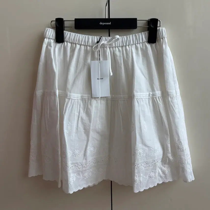 [BUNJANG] Depound Lace Shirring Mini Skirt (Size S) / 새상품)드파운드 레이스 셔링 미니 스커트 S