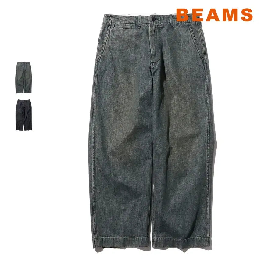 [BUNJANG] Beams Plus Double Dye Denim Military Trousers / 빔즈플러스 더블다이 데님 밀리터리 트라우저즈