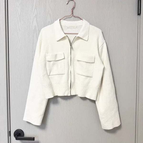 [BUNJANG] Blossom Knit Crop Jacket / (1) blossom 니트 크롭 자켓