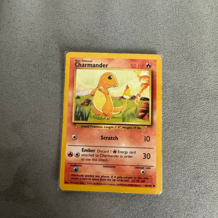 [BUNJANG] Pokemon Charmander Base Set English - Early Vintage Card / 초창기 초기 포켓몬카드 리자드 Charmander 영문판 북미판