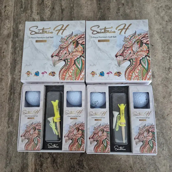 [BUNJANG] Saint Nine H Golf Balls (6-Ball) + Tee Set - 2 Boxes / 세인트나인 H 골프공 6구 + 티세트 2박스