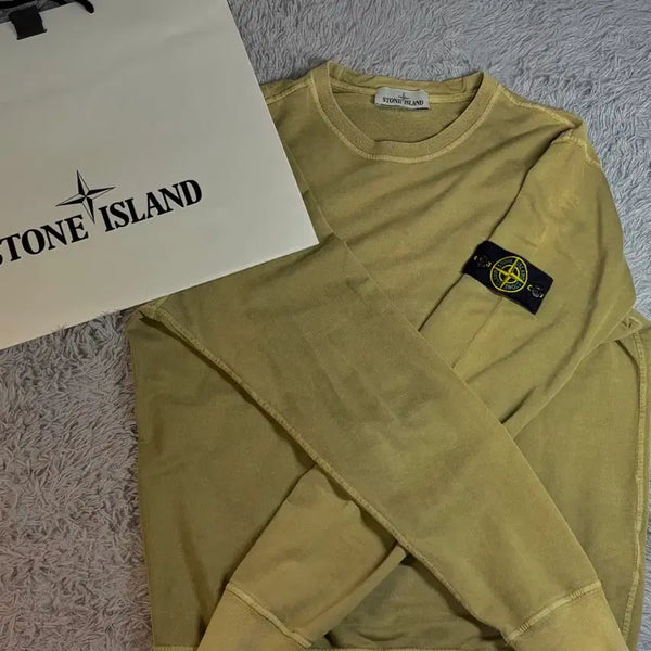 [BUNJANG] Stone Island Sweatshirt Khaki / 스톤아일랜드 맨투맨 카키 (백화점판)