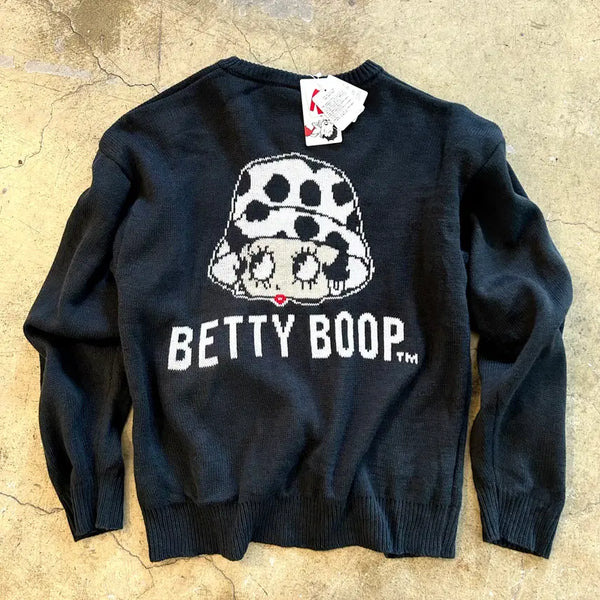 [BUNJANG] Betty Boop Logo Stitch Back Printing Top / 베티붑 로고스티치 백프린팅 탑(미사용품)