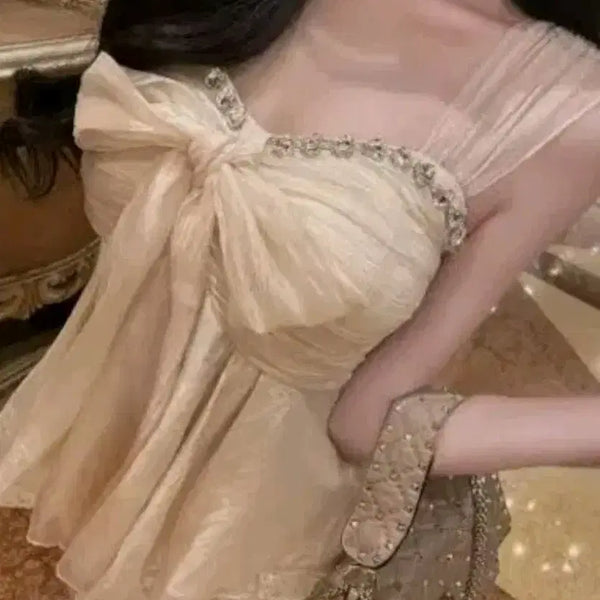 [BUNJANG] Rhinestone Sleeveless Top (White) / 수입의류 큐빅나시(화이트) 스나계 양산형