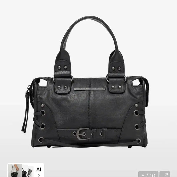 [BUNJANG] Fancy Club Belted Washed Vegan Leather Mini Bag Black / 새상품) 팬시클럽 벨티드 워싱 비건 레더 미니백 블랙