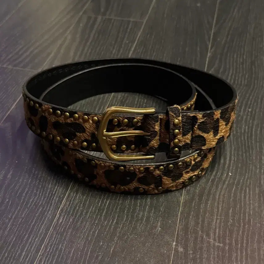 [BUNJANG] Vintage Leopard Print Western Belt / 빈티지 호피 웨스턴 벨트 새상품