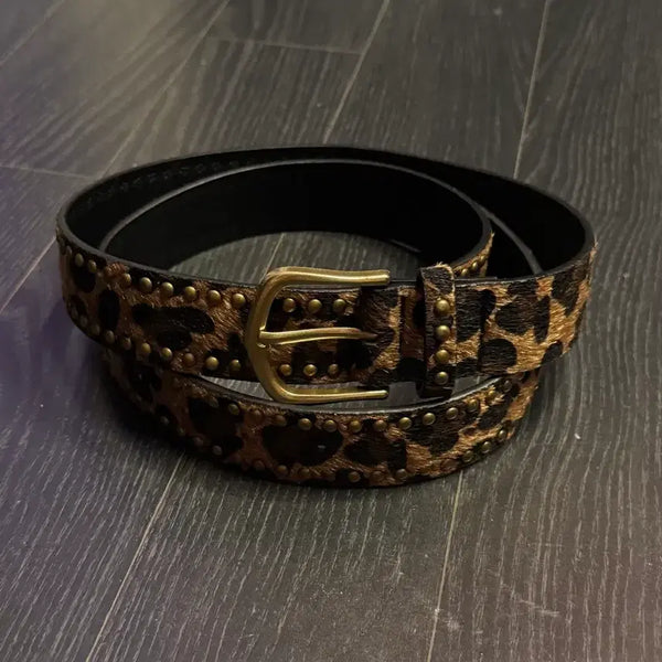 [BUNJANG] Vintage Leopard Print Western Belt / 빈티지 호피 웨스턴 벨트 새상품