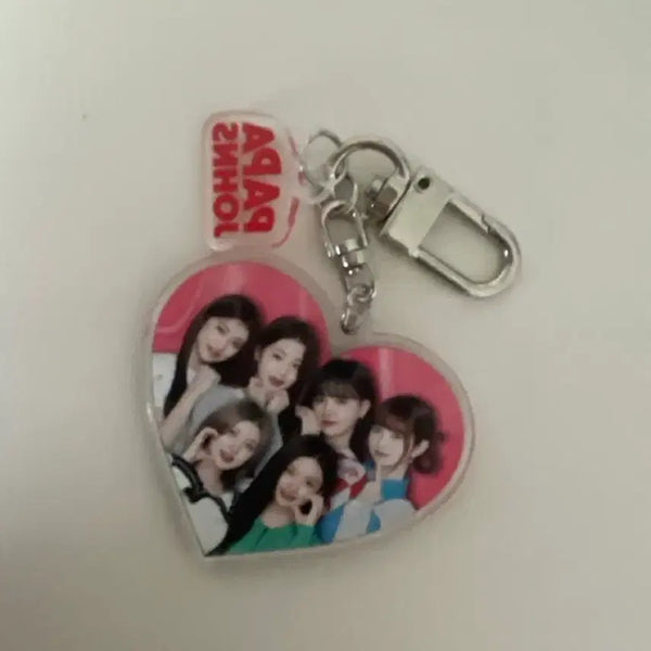 [BUNJANG] IVE Papa John's Collaboration Heart Keychain / 아이브 파파존스 키링