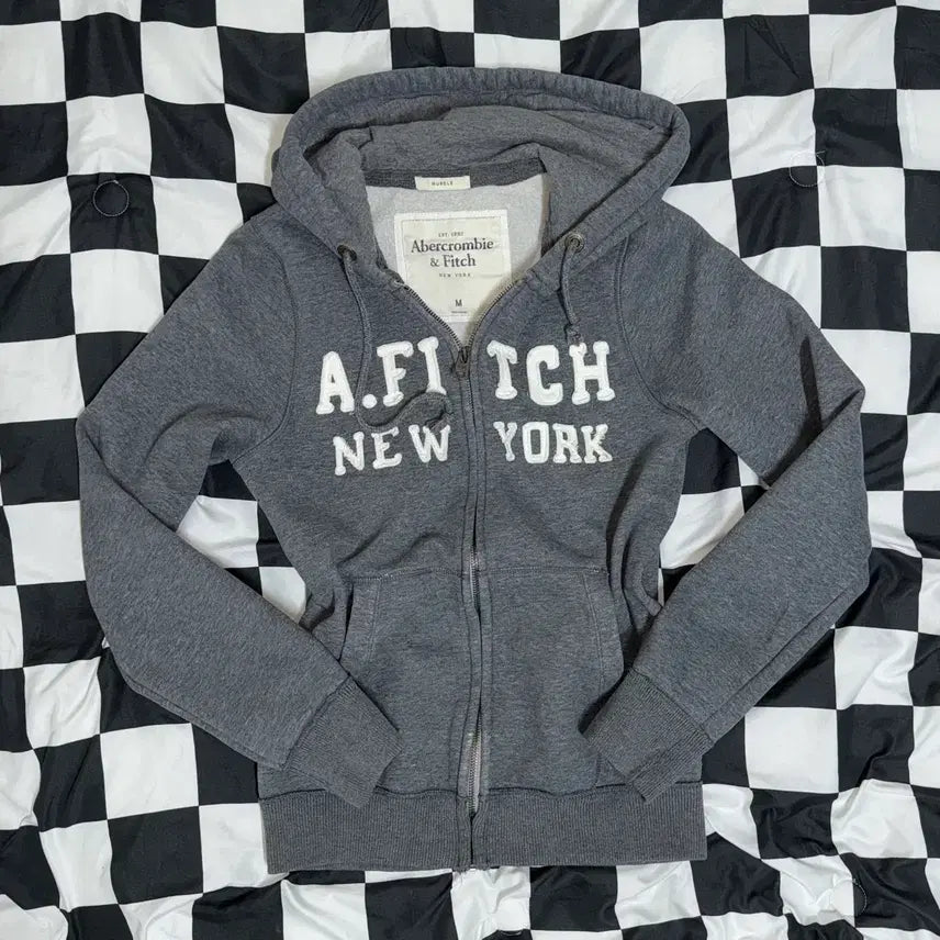 [BUNJANG] Abercrombie & Fitch Muscle Fit Fleece Full Zip Hoodie M / 아베크롬비 딱붙 머슬핏 플리스 후드집업 M
