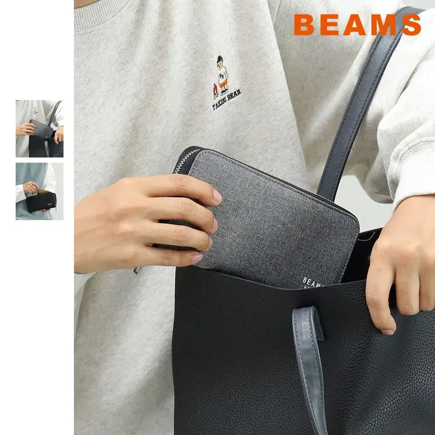 [BUNJANG] BEAMS HEART Polyester Blend Long Wallet / 빔즈 하트 폴리에스터 혼방 장지갑