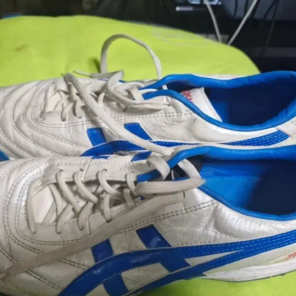 [BUNJANG] Asics C3 FF TF Futsal Shoes 270 White/Blue / 아식스 C3 FF TF 풋살화 270 화이트/블루