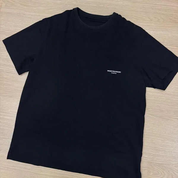 [BUNJANG] Wooyoungmi 22SS Back Logo Short Sleeve T-shirt Black / [48] 우영미 22SS 백패치 반팔 티셔츠 블랙