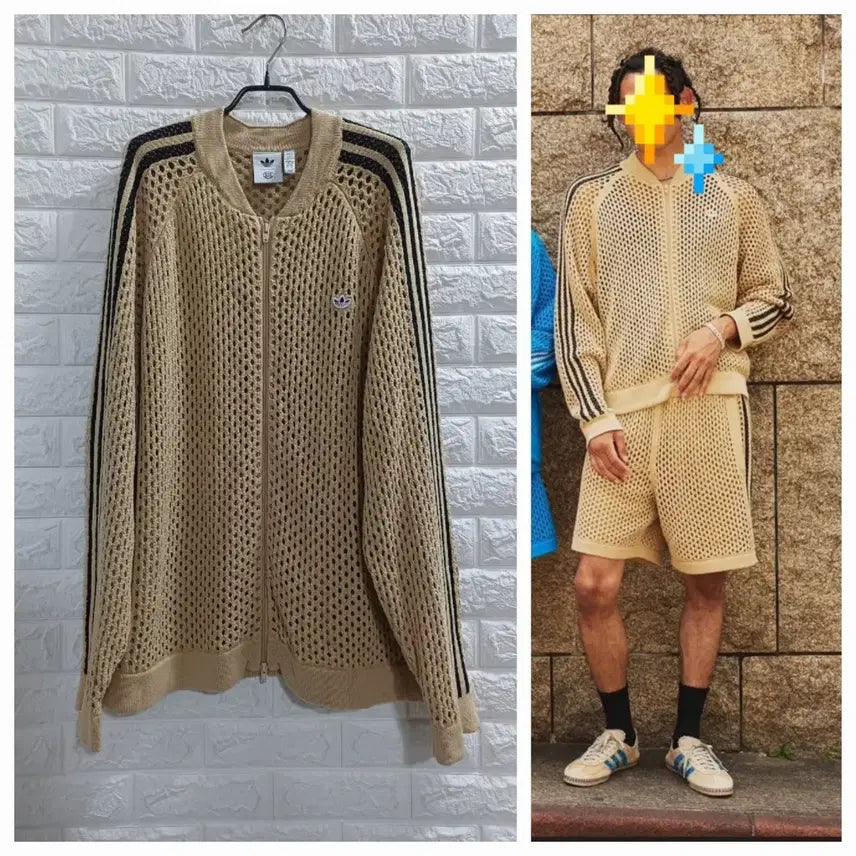 [BUNJANG] Adidas x Clots Crocheted Track Top (2XL) / 2XL. 아디다스X 클랏크로셰 트랙탑