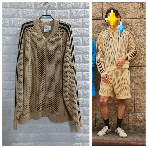 [BUNJANG] Adidas x Clots Crocheted Track Top (2XL) / 2XL. 아디다스X 클랏크로셰 트랙탑