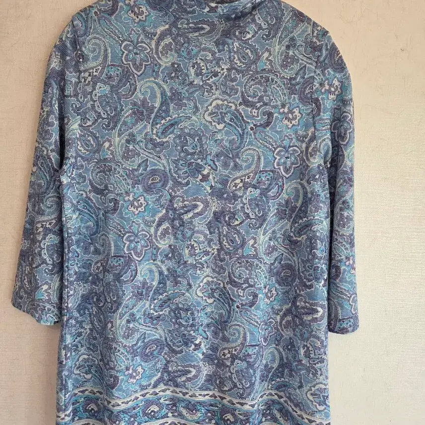 [BUNJANG] Paisley Print 7/10 Sleeve Shirt Blouse / 55 일본 여성 7부 소매 페이즐리 셔츠 블라우스 반팔