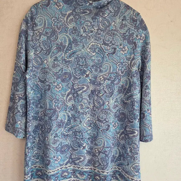 [BUNJANG] Paisley Print 7/10 Sleeve Shirt Blouse / 55 일본 여성 7부 소매 페이즐리 셔츠 블라우스 반팔