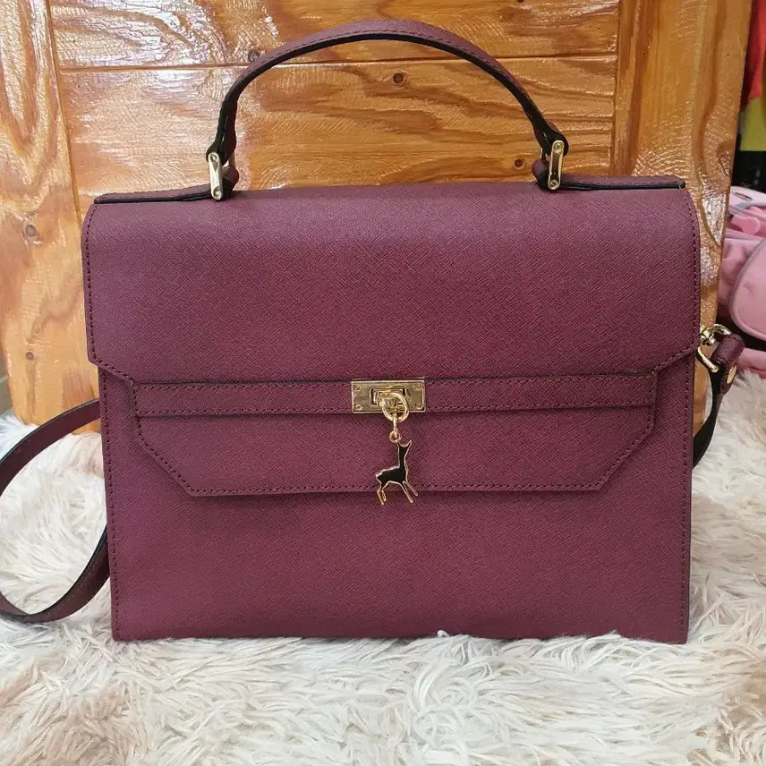 [BUNJANG] Women's Marsala Color Tote Bag/Shoulder Bag / 마르살라 컬러 여성 토트백/숄더백