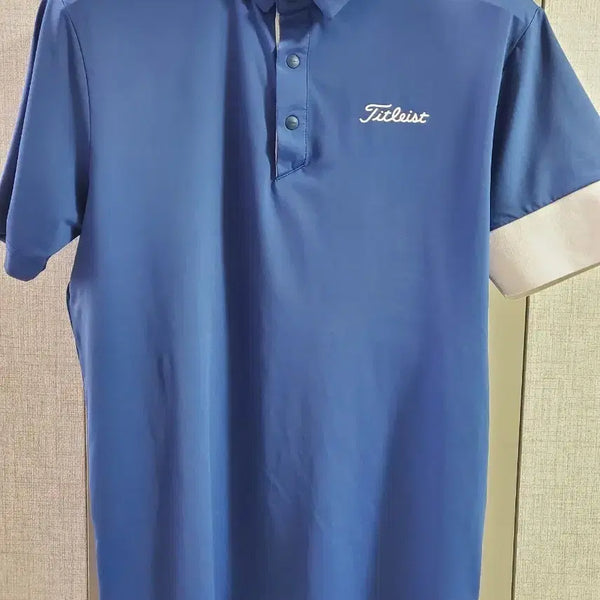 [BUNJANG] Titleist Men's Polo Shirt M95 Blue / 타이틀리스트(정품) 남성 카라티M95(정품)