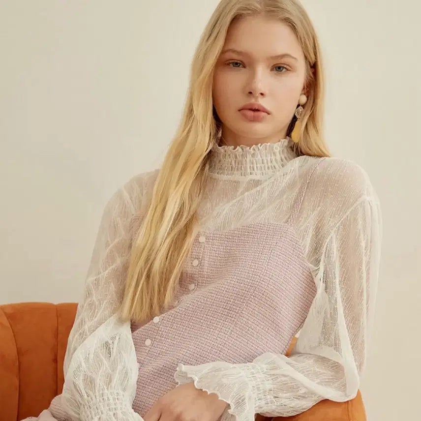 [BUNJANG] Blank Lace Blouse Black / [새상품] 블랭크 레이스 블라우스 블랙
