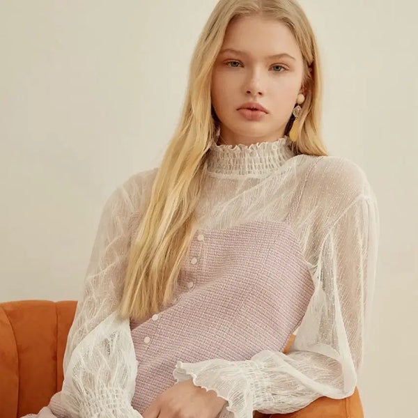 [BUNJANG] Blank Lace Blouse Black / [새상품] 블랭크 레이스 블라우스 블랙
