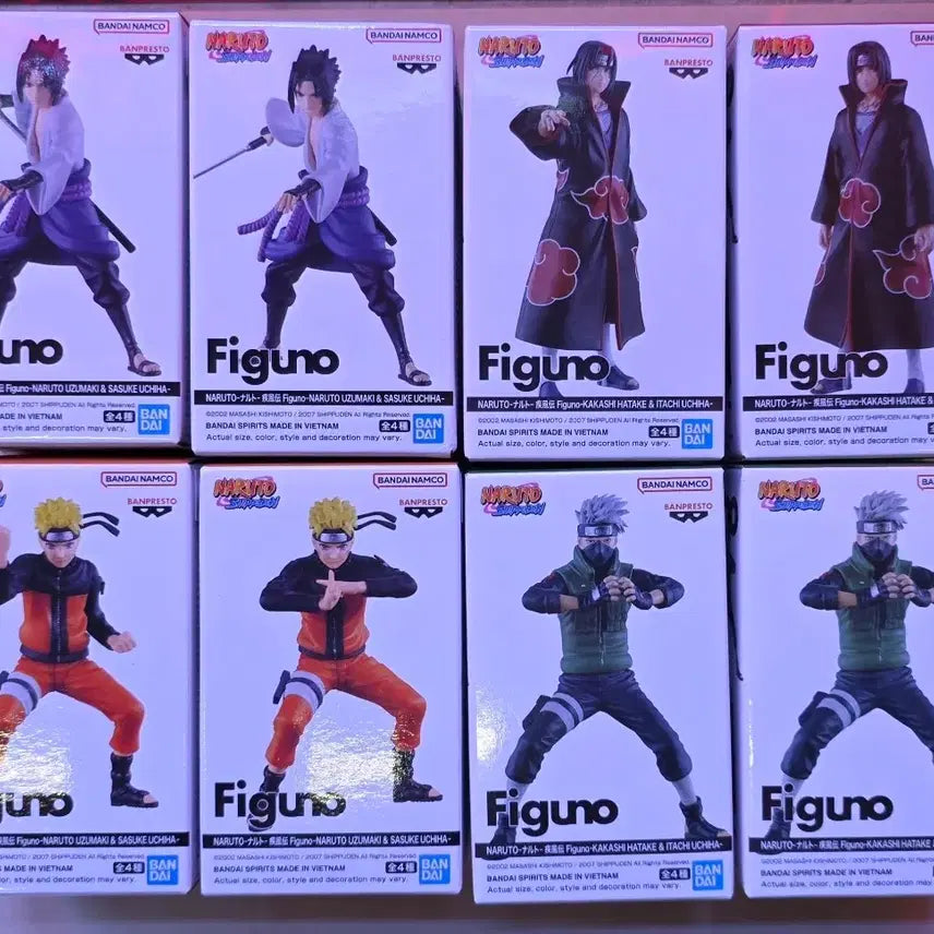 [BUNJANG] FiguNo Naruto, Sasuke, Kakashi, Itachi Bundle Set (Sealed) / (미개봉)FiguNo나루토 피규어 나루토 사스케 카카시 이타치 일괄