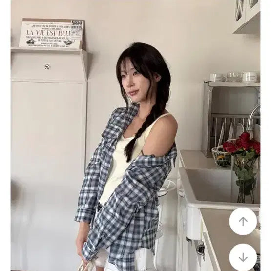 [BUNJANG] Ablu Checkered Shirt / 에이블리 체크 남방 셔츠