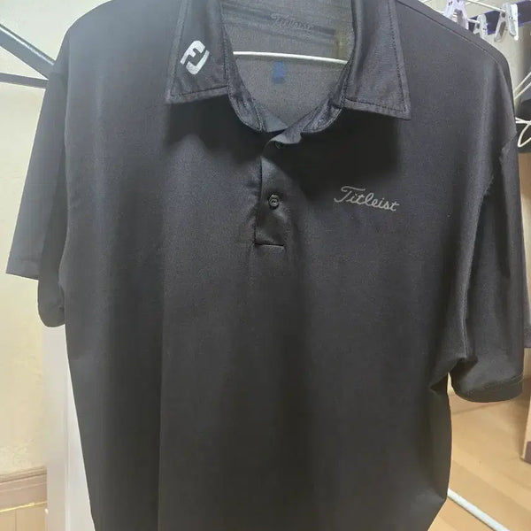 [BUNJANG] FootJoy Golf Short Sleeve Polo Shirt Black / 풋조이 타이틀리스트 골프 반팔 카라티 블랙