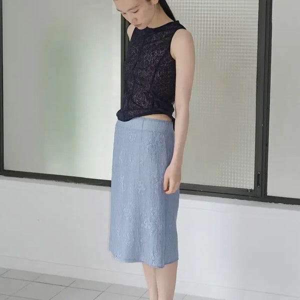 [BUNJANG] HWI FLOR TOP [NAVY] / 휘하우스 HWI FLOR TOP [NAVY]