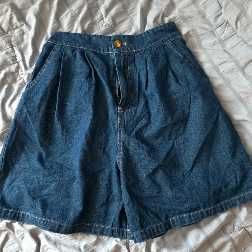 [BUNJANG] Wide Leg Denim Shorts / 와이드청반바지 새거 66까지