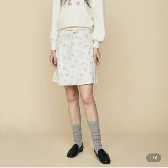 [BUNJANG] GLOWNY Flower Pattern Midi Skirt / 글로니 플라워 패턴 미디 스커트